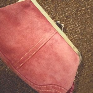 Vintage Coach Wristlet in Pink Kiss Closure